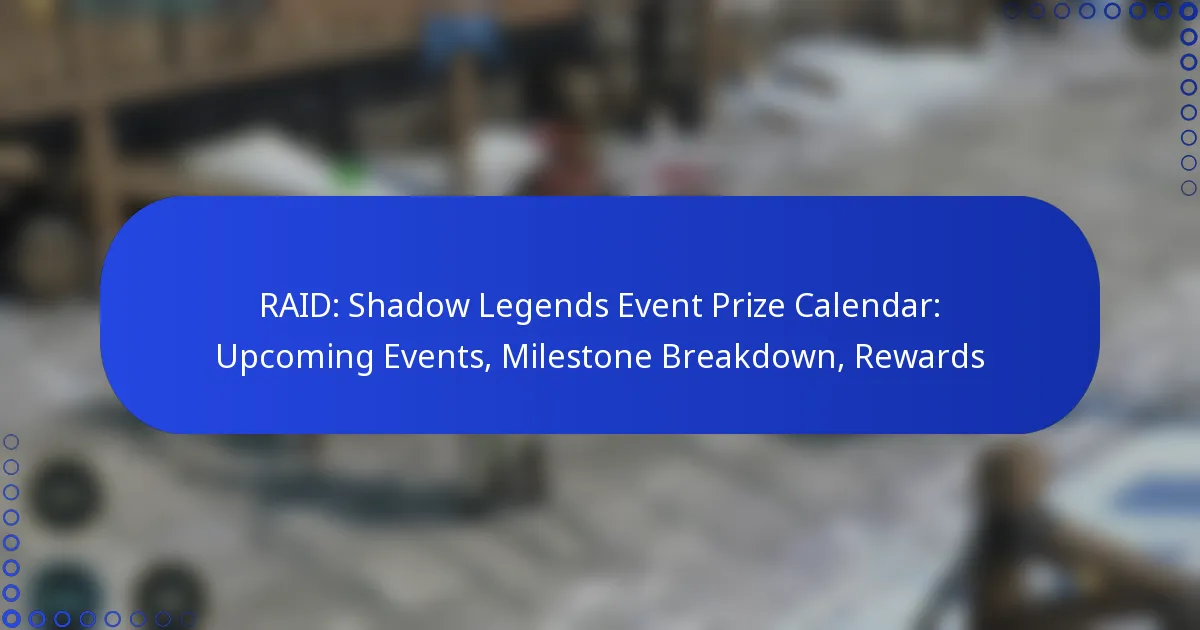 RAID: Shadow Legends Event Prize Calendar: Upcoming Events, Milestone Breakdown, Rewards