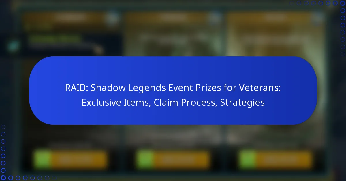 RAID: Shadow Legends Event Prizes for Veterans: Exclusive Items, Claim Process, Strategies