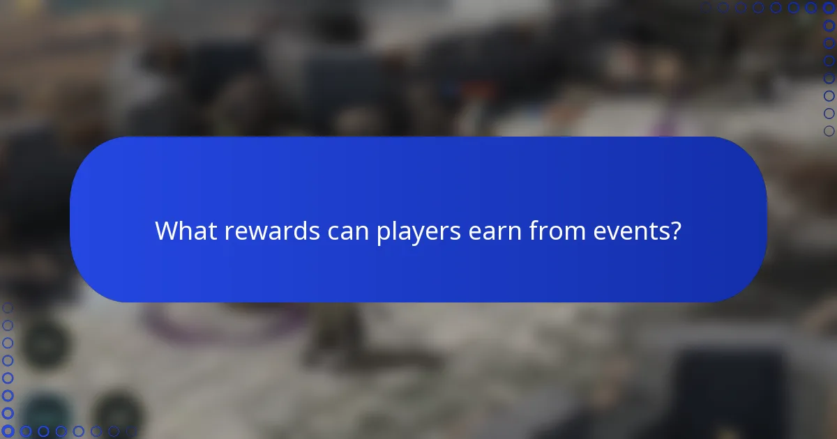 What rewards can players earn from events?