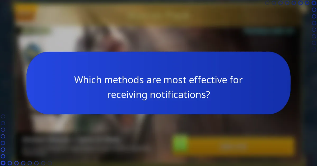 Which methods are most effective for receiving notifications?